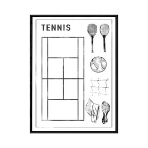 Affiche A3 - L'AFFICHERIE "Terrain de tennis"