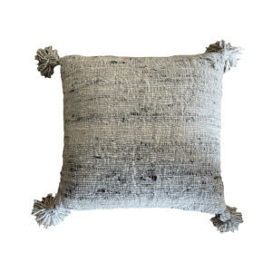 Coussin brodé pompons BLOOMINGVILLE- Biscayne Valley- 45 X 45 cm