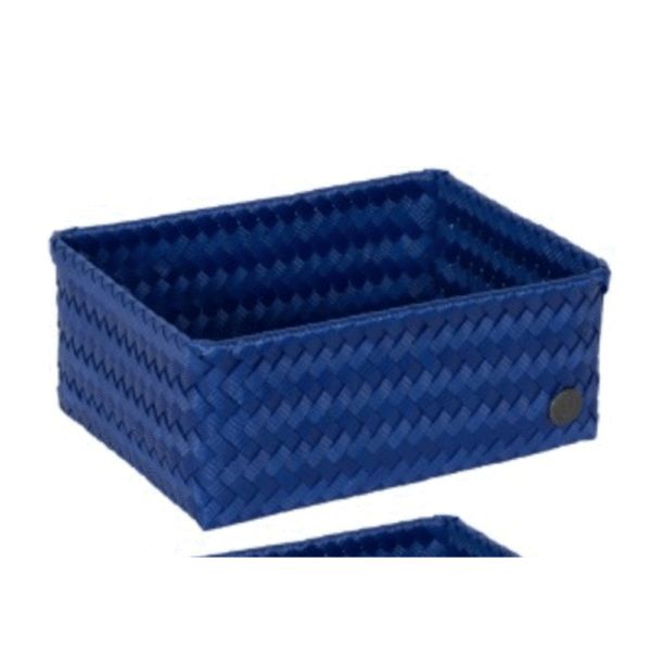 fit medium gift, open basket rectangular cobalt blue