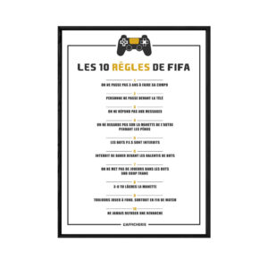 Affiche  A3  L'AFFICHERIE "Les 10 règles Fifa"