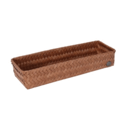 panier de rangement FIT long de Handed tressé à la main de matière plastique recyclée.