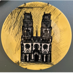 Assiette murale, Cathédrale Saint Croix, Orléans, taille S, JR. SIMON