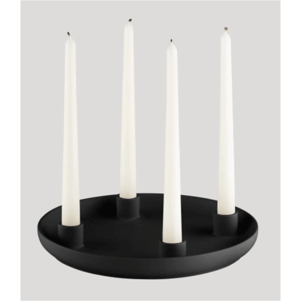 Bougeoir Vela noir, BLOMUS en grès