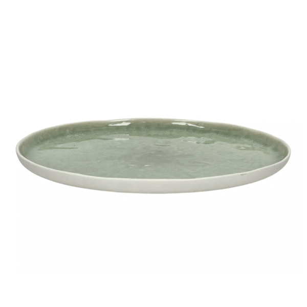 assiette plate SPIRO, POMAX, celadon