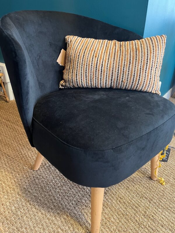 fauteuil LOT, CASTLE LINE, noir et bois