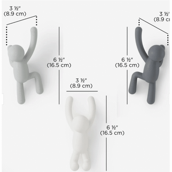 lot de 3 patères Buddy, UMBRA