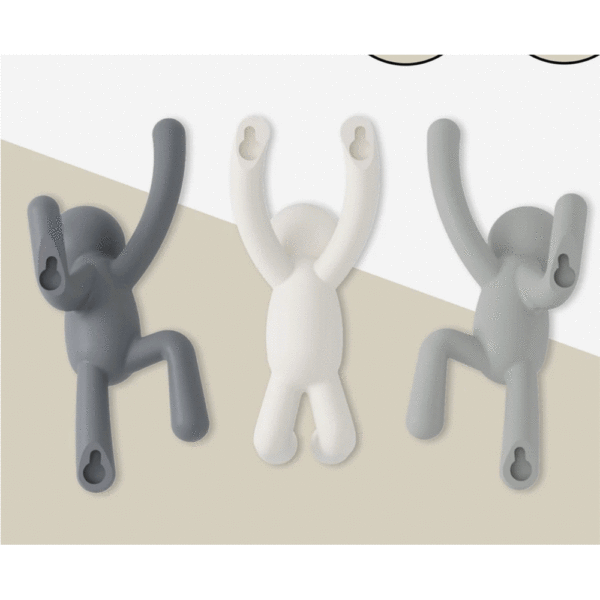 patères Buddy UMBRA, gris et blanc