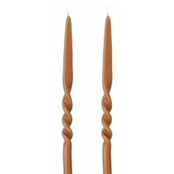 set 2 bougies twist, marron, BLOOMINGVILLE