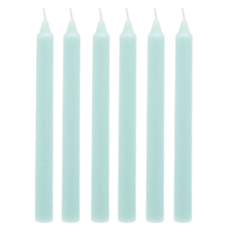 lot de 6 bougies SIA, turquoise