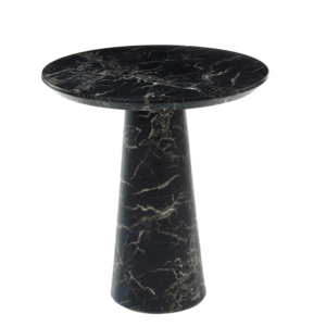 table ronde résine aspect marbre noir, POLSPOTTEN