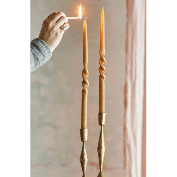 2 bougies twist, marron, BLOOMINGVILLE
