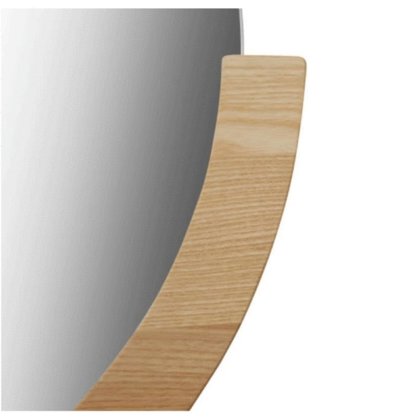 miroir rond, bois, MIRA, UMBRA