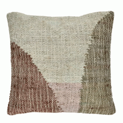 coussin livingston de Pomax, 45 x 45 cm, jute multicolore