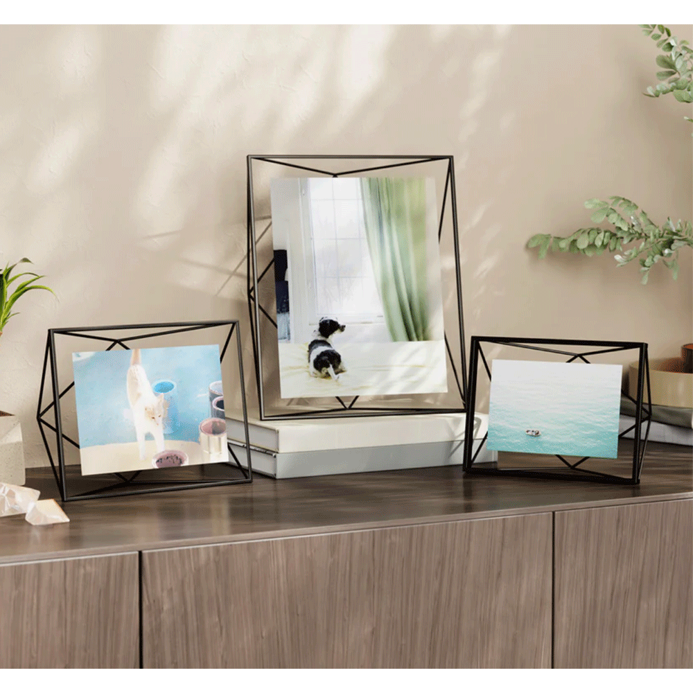 cadre photo Prisma, métal noir pour photos 13 x 18 cm, UMBRA