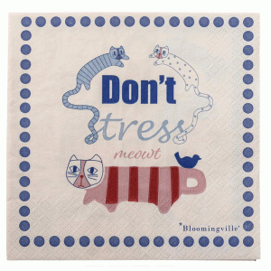 Lot de 20 serviettes en papier Missy de chez BLOOMINGVILLE, 33 X 33 cm.