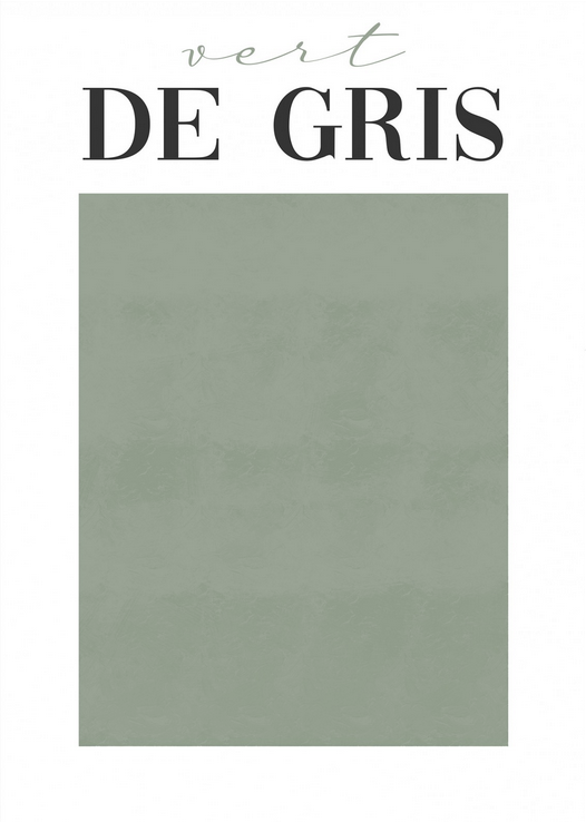 affiche vert de gris A3, l'afficherie