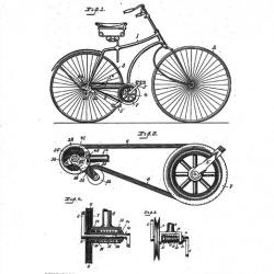 affiche vélo retro, l'afficherie, A3