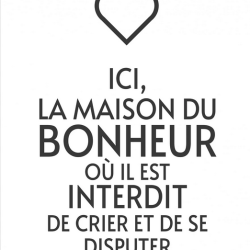 Affiche A3, ici la maison du bonheur, l'afficherie